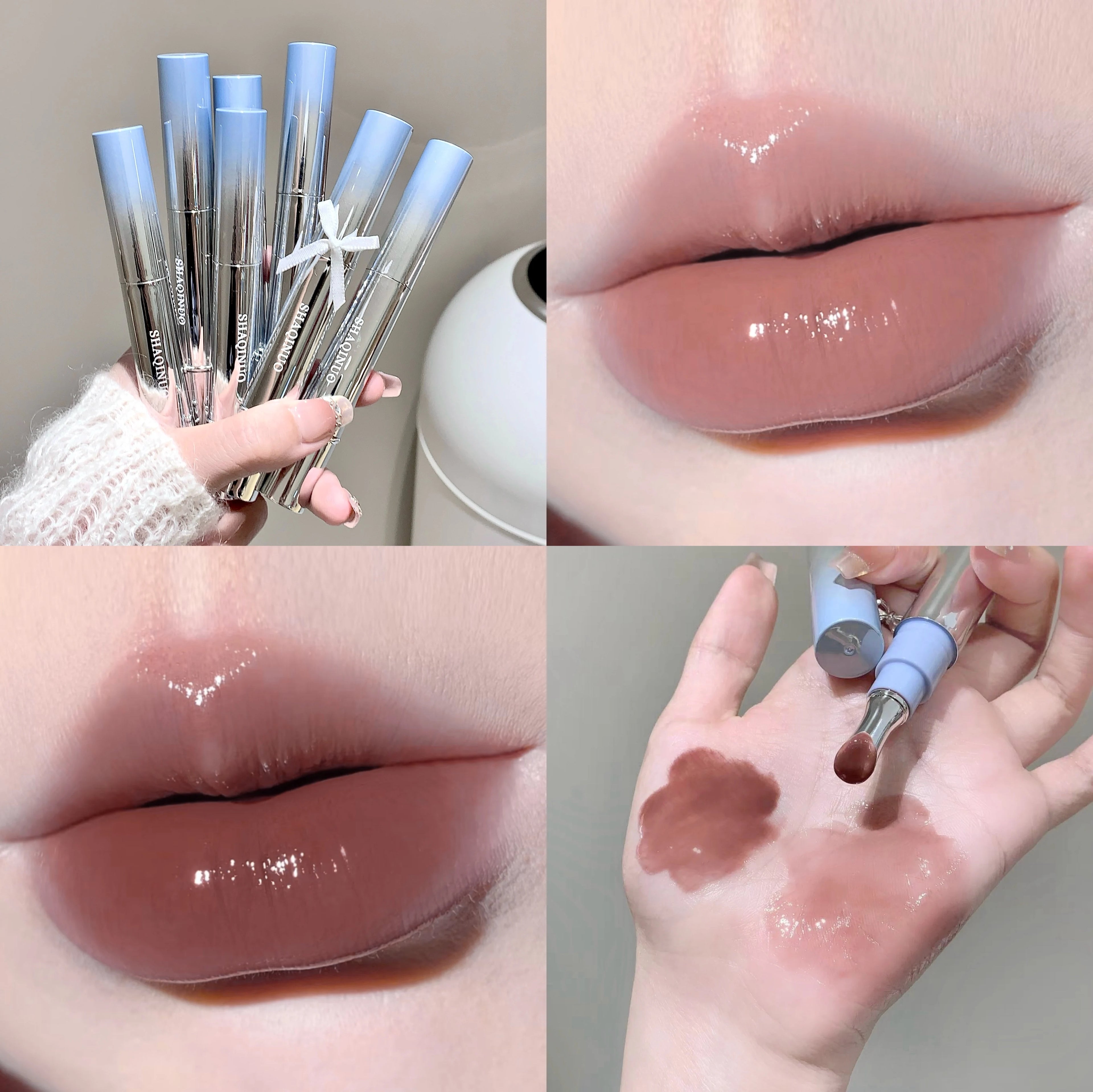 SHAQINUO Lip Gloss Moisturizing Mirror Long-lasting Lipstick Qme S9051-5