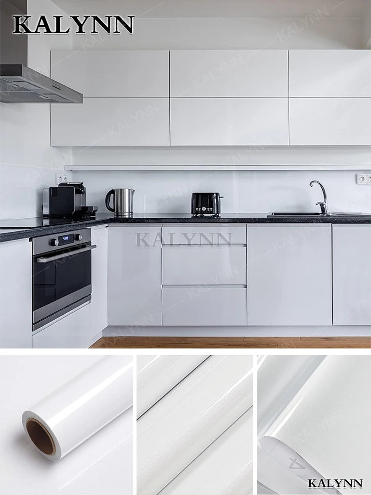 White Wood Grain Waterproof Wallpaper Self Adhesive Vinyl Contact Qme Gloss White 1mx40cm Sample