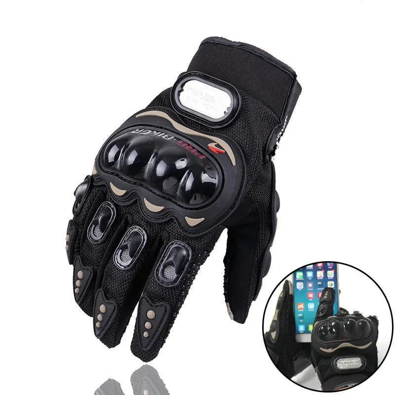 Mens Women 4 Season Driving Supertech Black/White Motorcycle Leather Gloves Racing Glove Motorbike Cowhide Racing Bike Knight Qme black L
