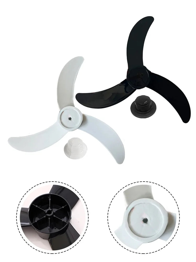 Plastic 18 Inch Fan Replacement Assembly For Standard Electric Fans With 3-Blade Pattern And 8mm Shaft Opening Qme