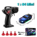 4WD 2.4GHZ RC Simulation Mini Drift Car Palm Racing Model Desktop Toys 1/64 Scale Remote Control Cars Kid Gift For Children Boys Qme E84-BLUE