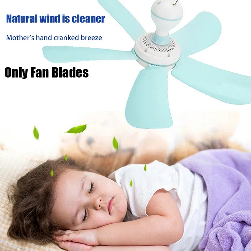 5Pcs Durable Fan Blades Direct Insertion Replacement Blade Universal Plastic Small Fan Leaf DIY Accessories Qme