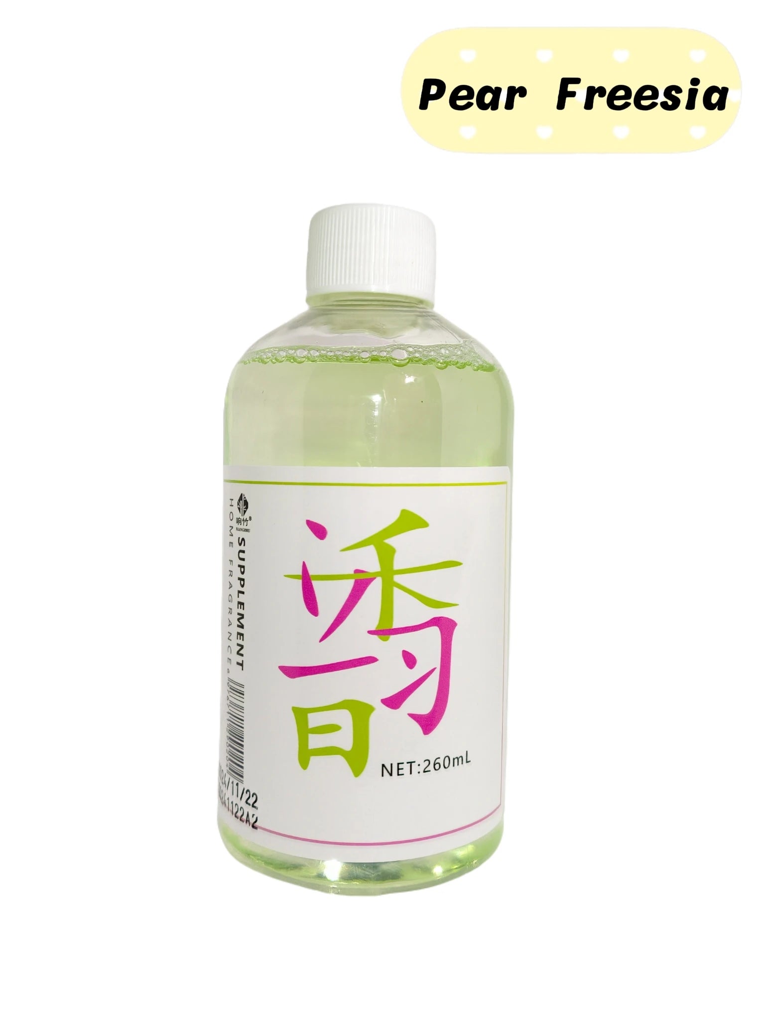 Car Aromatherapy Refill / Air Freshener Refill, 260ml Large Capacity, Multiple Natural Sweet and Fragrant Scents. Qme Pear Freesia 260ml