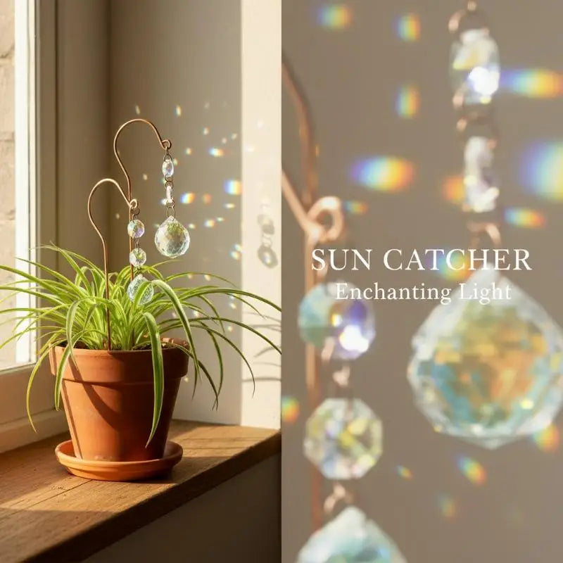 Garden Lawn Decoration Sun Catcher Crystal Ball Flower POTS Pile Qme