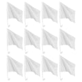 12Pcs Blank Flag Set Handheld Waving Flags for Car Window Use Lightweight Comfort Grip DIY Decoration Fan Sports Event Signal Qme Default Title