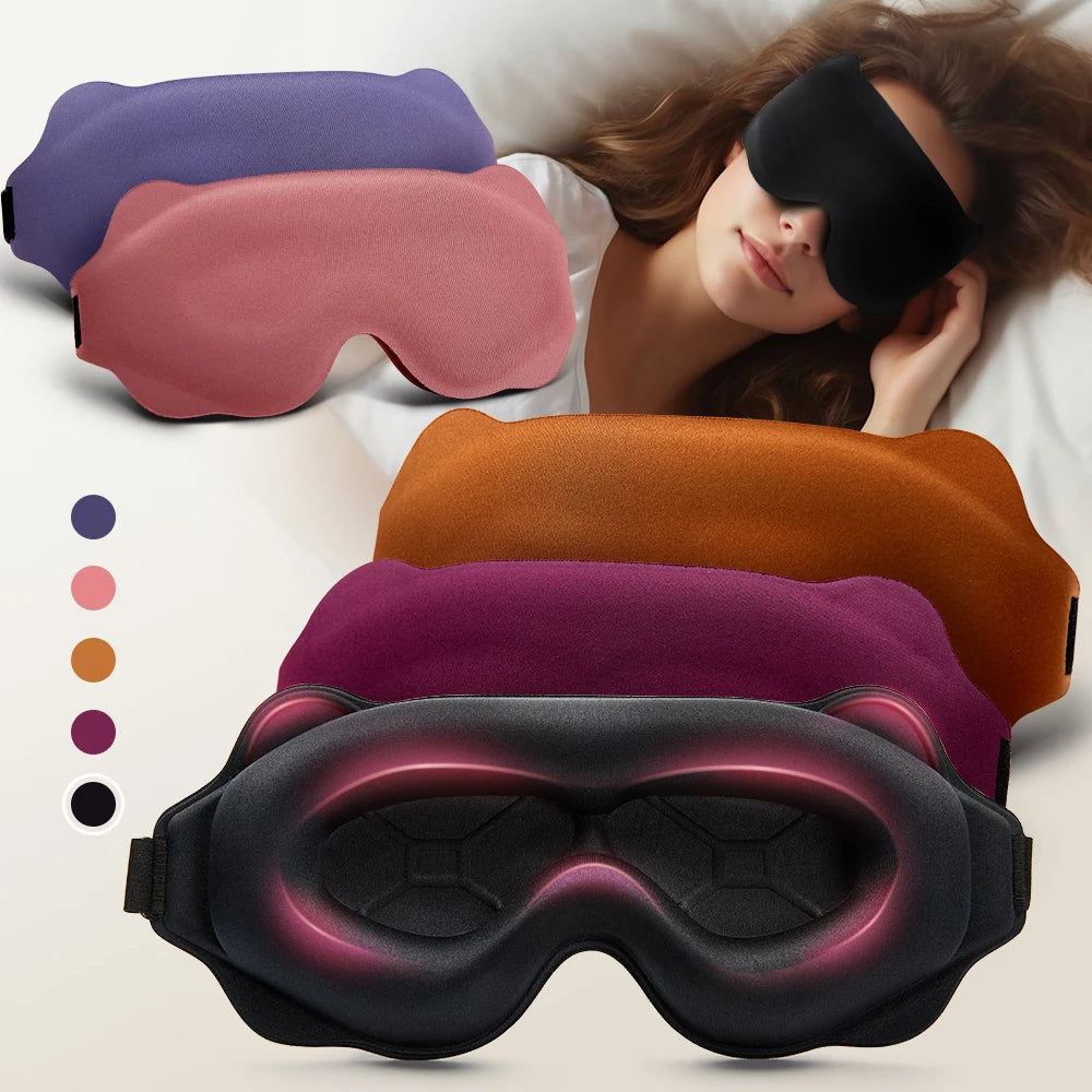 3D Sleeping Mask Block Out Light Sleep Eyes Soft Aid Eye Travel Qme