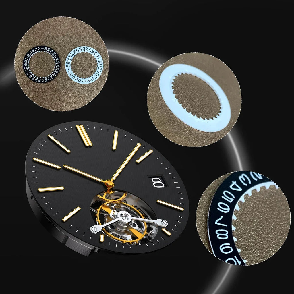 Black/White Watch Calendar Disk 3 o'clock Date Disc For NH35 Movement Modified Watches Calendar Accessories Qme