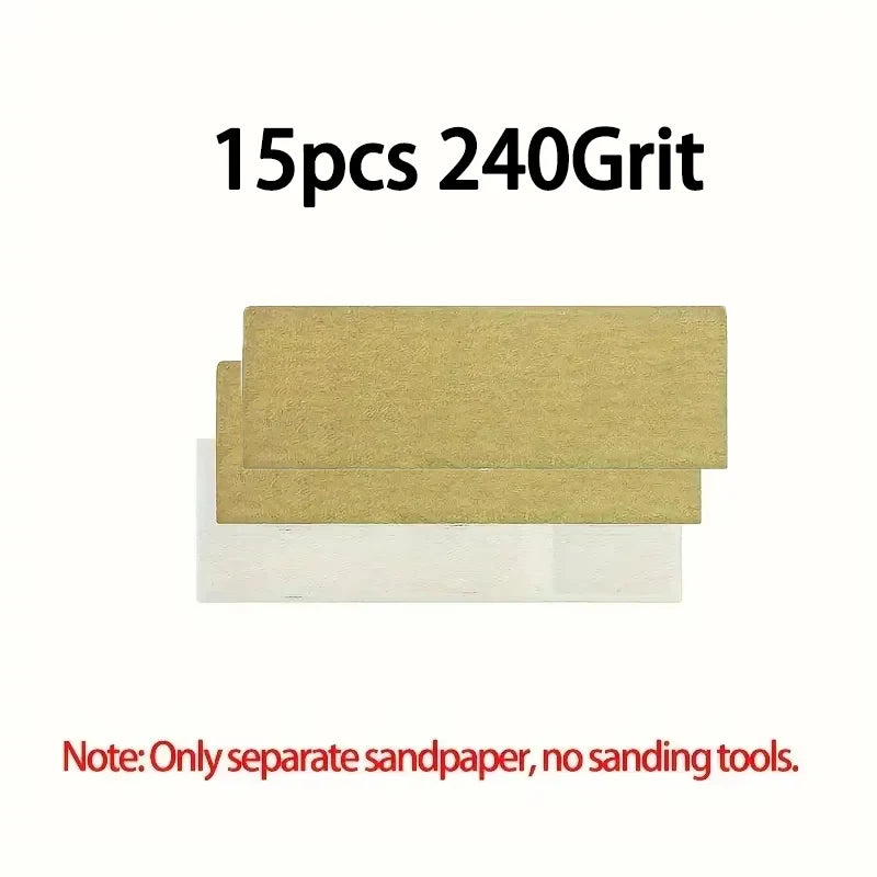 Precision Mini Sander Kit: 80-600 Grits, Ideal for Crafts & Tight Spaces, with Polishing Tools, Compatible with Angle Grinders Qme 15Pcs 240 Grits
