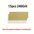 Precision Mini Sander Kit: 80-600 Grits, Ideal for Crafts & Tight Spaces, with Polishing Tools, Compatible with Angle Grinders Qme 15Pcs 240 Grits