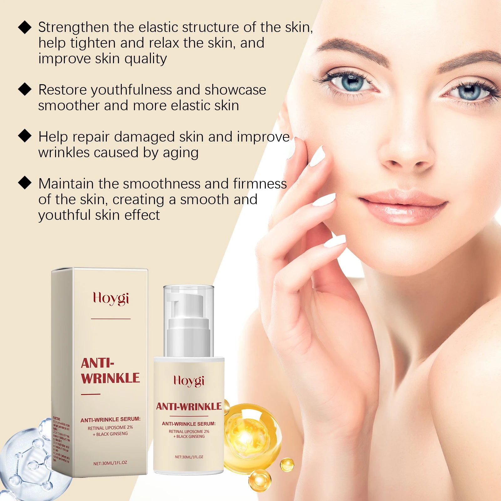 Seoul 1988 2% Retinal Faded Wrinkle Serum Ginseng Facial Essence Firm Shrink Pores Brightening Face Moisturizer Korean Skincare Qme