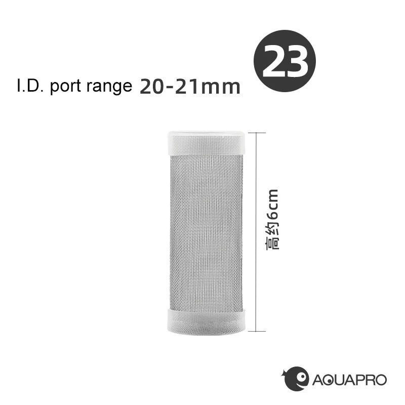 2pcs Aquarium Filter Stainless Steel Inlet Protective Net Cover Small Shrimp Fish Protection Mesh Accessories Water Akvarium Qme 23mm