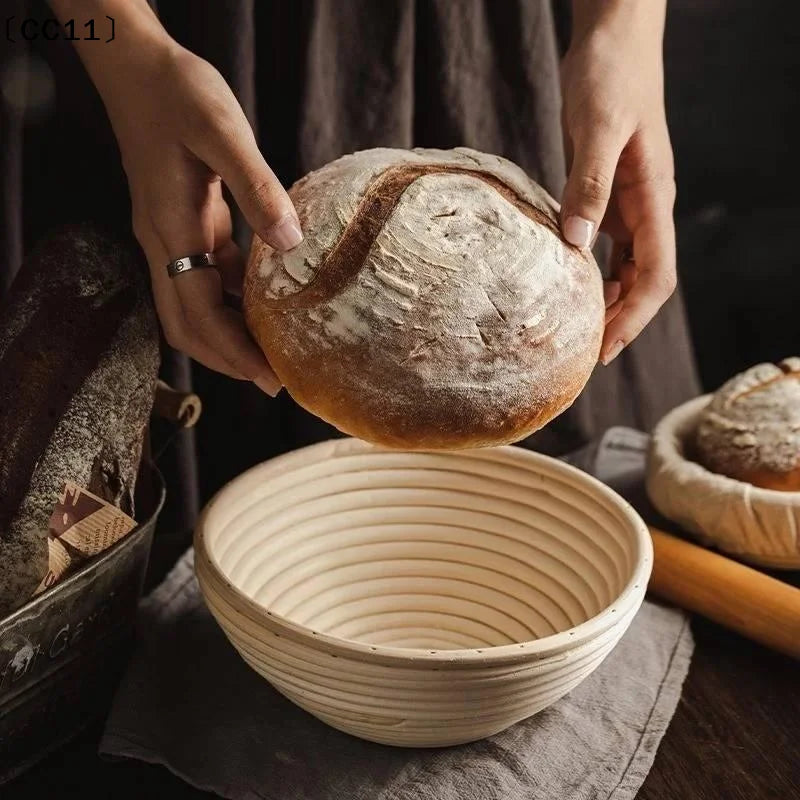 Round Bread Proofing Basket Oval Natural Rattan Fermentation Baking Qme