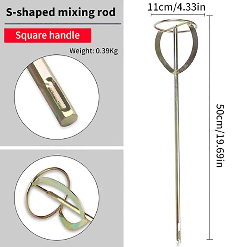 Mixing Paddle Machine Power Tool Accessories S-type Mixer Drill Paint Qme A