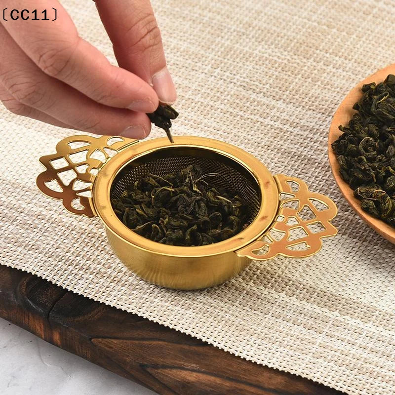 Double-layer Fine Mesh Tea Strainer Stainless Steel Filter Sieve Qme