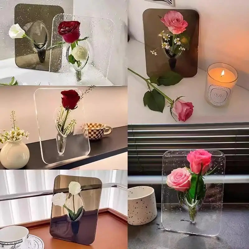 Home Decor Decorative Vases Desktops Bookshelf Frame Flower Vase Qme