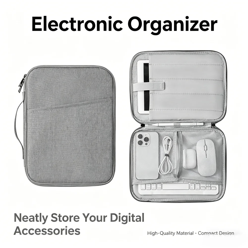 Heavy Duty Waterproof 11-13 Inch iPad Tablet Computer Bag Handheld Portable Carrying Case for iPad Storage Pouch Durable Qme