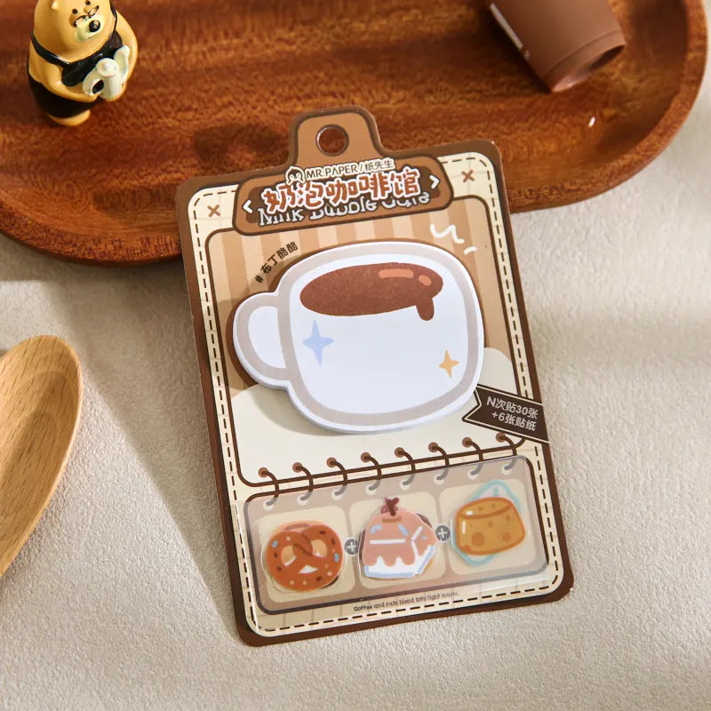 30 Sheets Kawaii Cute Daily Do-It Check List Memo Pad INS Cartoon Message Paper Sticky Notes for Scrapbooking School Supplies Qme C