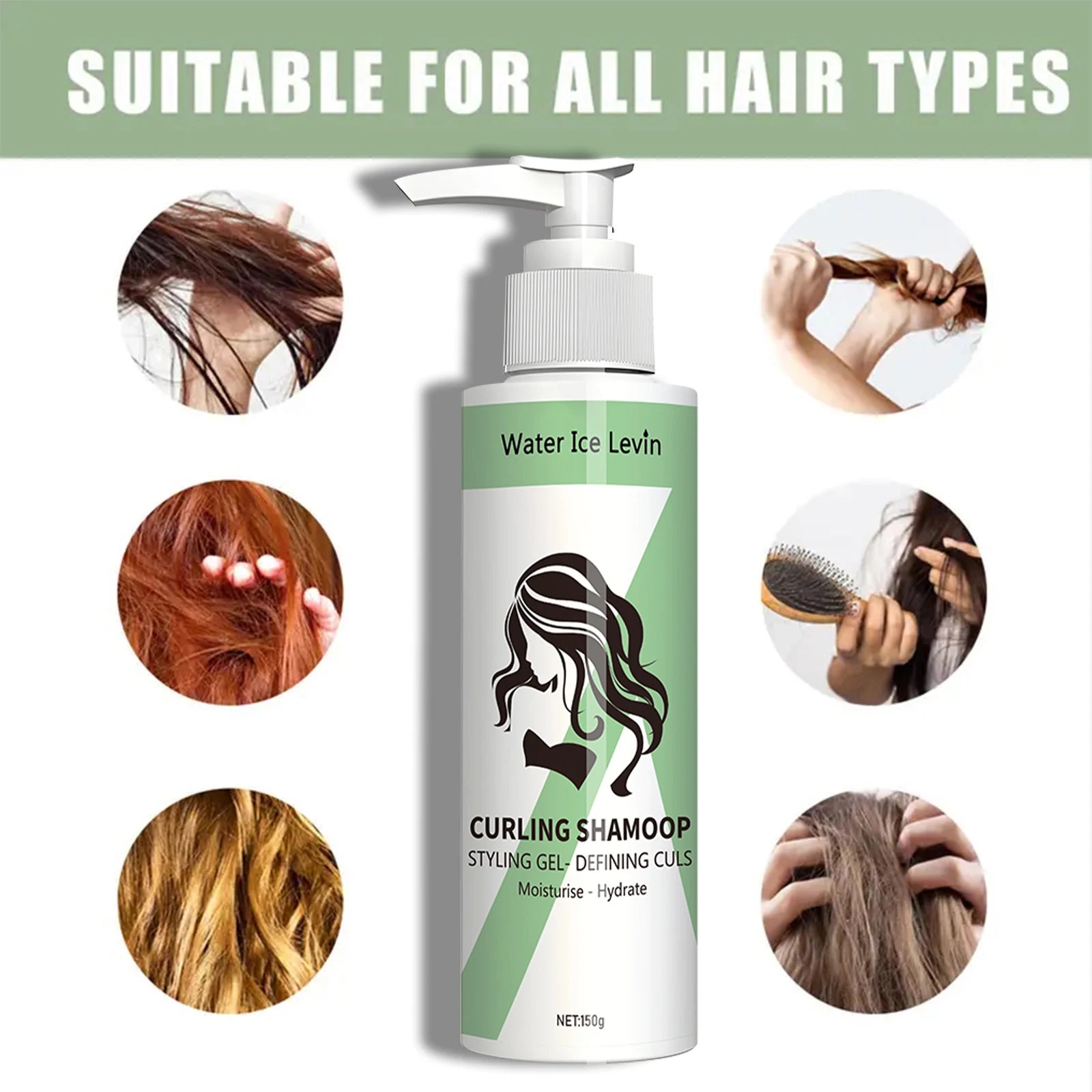 Shampooing pour cheveux normaux - conditionneur neutre, 150 g hydratant stretch curl Qme