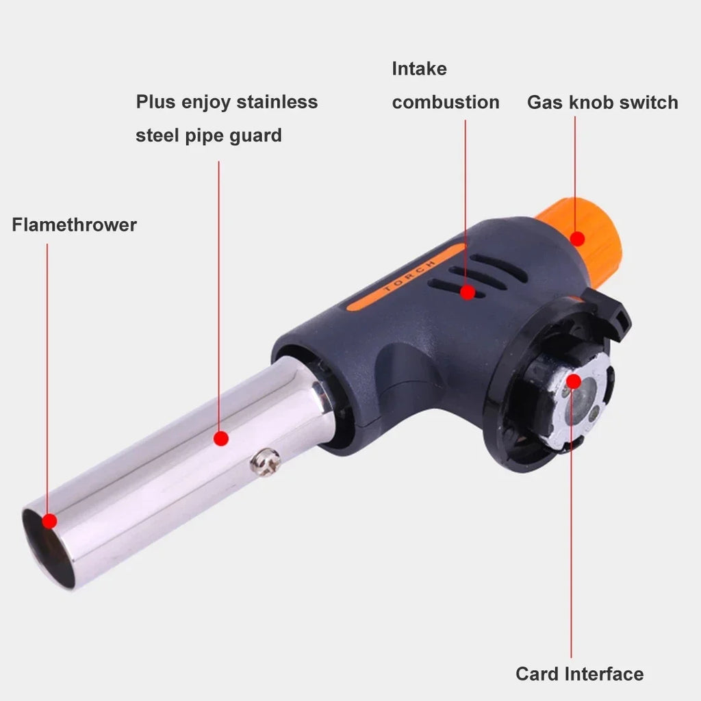 Automatic Ignition Baking Welding Tool Gas Torch Flamethrower Butane Qme A
