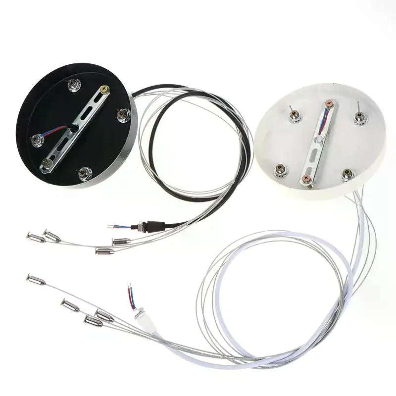 Ceiling Rose With Steel Wire Lamp Base Ceiling Canopy Steel Cable Wire Wire Rope Chandelier Retrofit Load-bearing Fittings Qme
