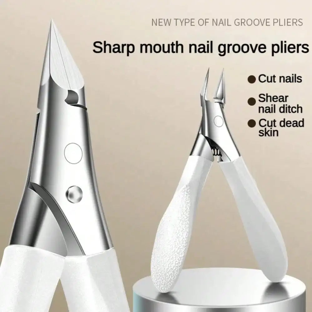 Labor-saving Professional Nail Clippers Cuticle Trimmer Foot Care Qme WHITE