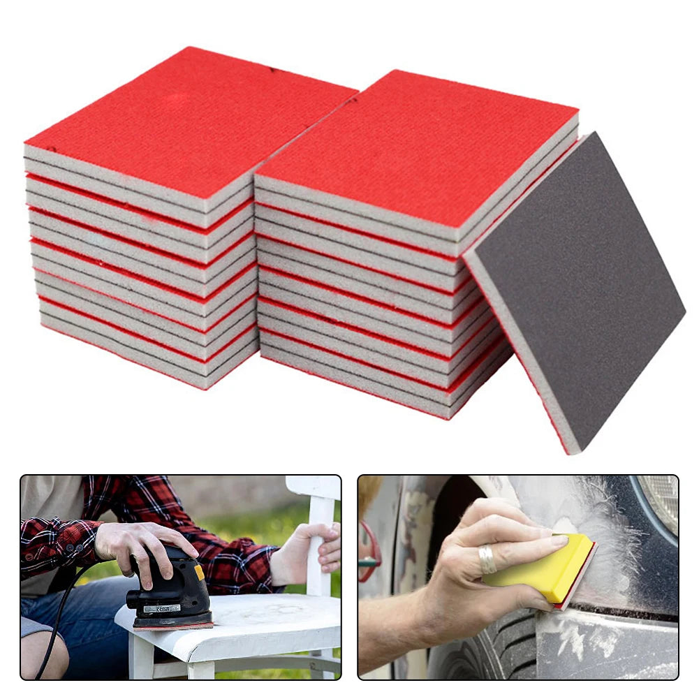 20 Pcs Sandpaper Sponge Set 180,320, 400,600, 800,1200, 2000, 2500 Grit Flexible Sanding Pad For Polishing Abrasive Tools Qme