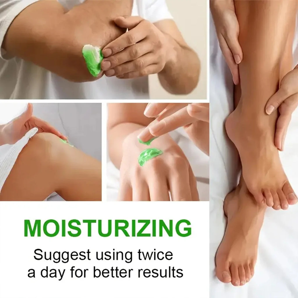 Tea Tree & Calendula Foot Cream with Vitamin E & Aloe Vera, Hydrates & Soothes Feet, Lightweight Non-Greasy Formula. Qme