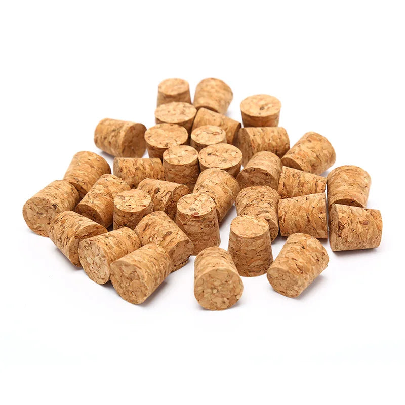 10Pcs Tapered Natural Cork Bottle Stoppers Wine Corks Crafts 18*15*20mm. Qme