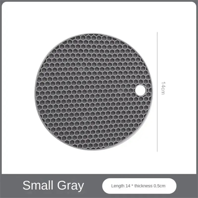 Multifunctional Kitchen Silicone Tableware Mat Hot Dishes Heat Resistant Pads Non Slip Pot Holders Kitchen Counter Accessories Qme Small Gray Currency