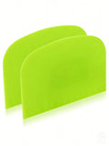 Kitchen Baking Accessory Dough Scraper Cream Spatula Multifunctional Cutting Tool For Homemade Bread Pizza Fondant Pastry Qme 2pcs green