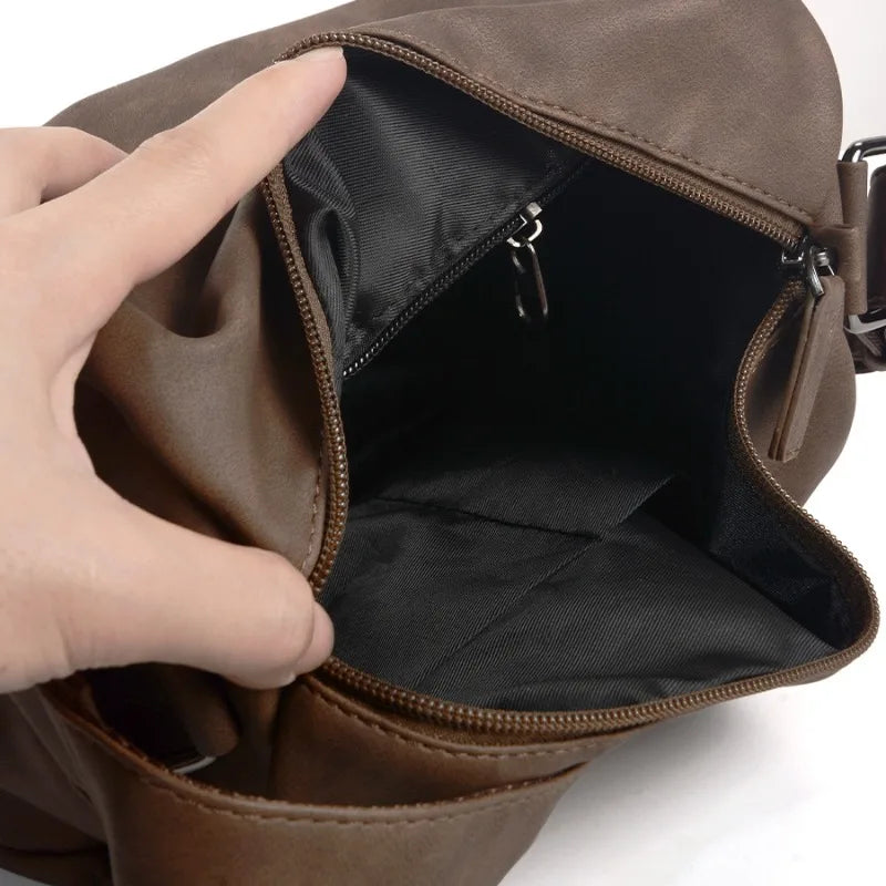Men's Cylinder Crossbody Bag Korean Minimalist Fashion Casual Sling Qme