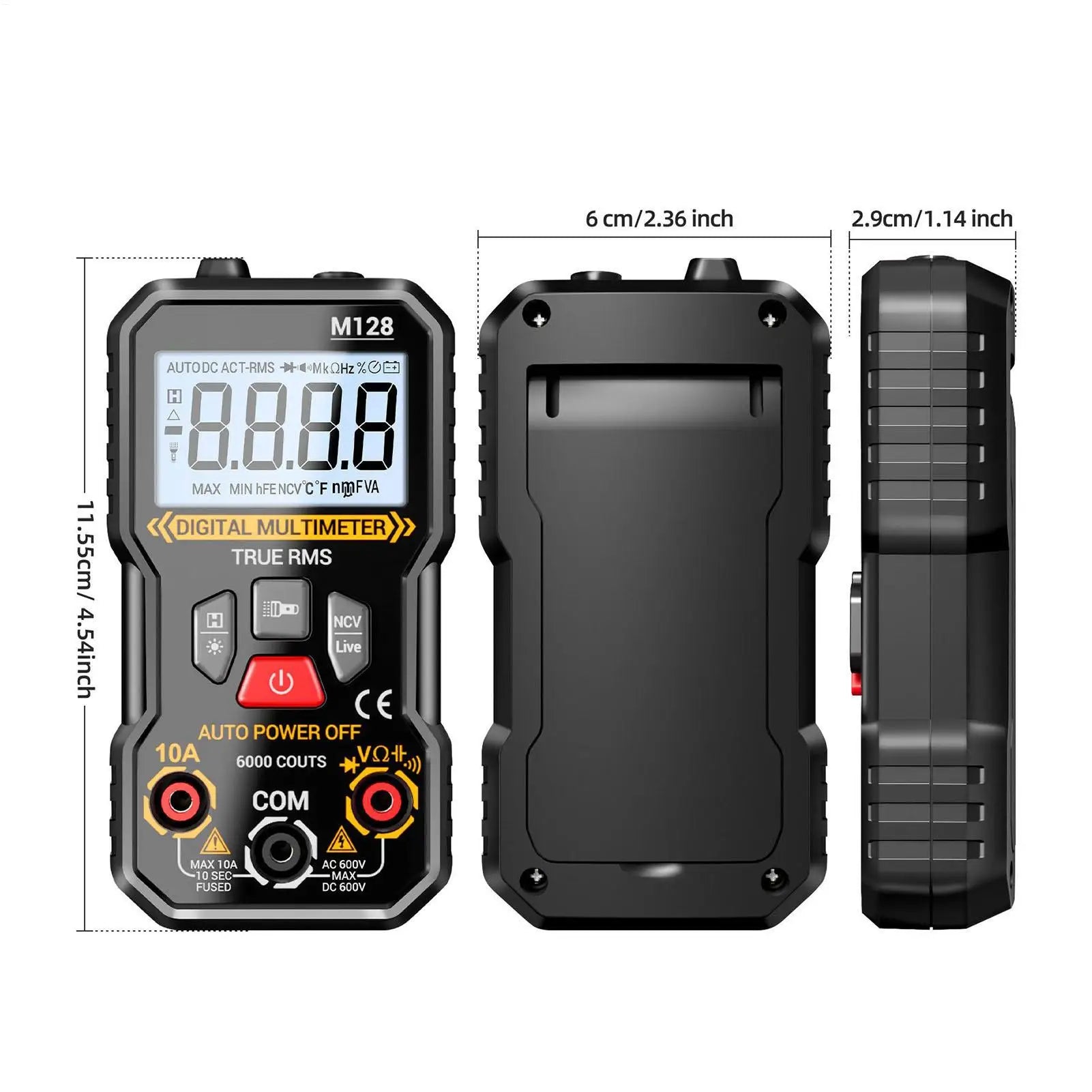 Multimeter Tester 6000 Counts Smart Voltage Measuring Instruments Qme