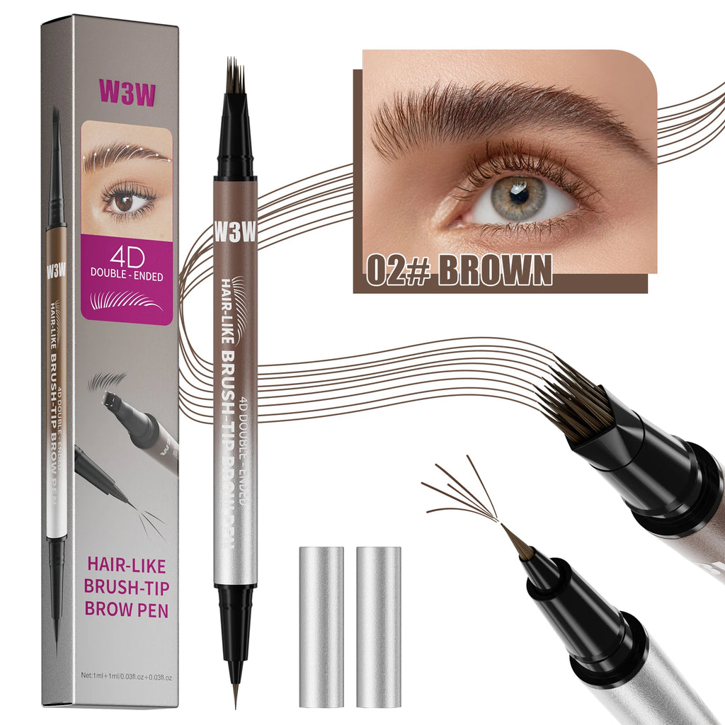 Velvet Wild Eyebrow Pencil Square Angled Brush Multifunction 3D Brow Dye Cream Hairline Anti-smudge Waterproof Eyebrow Tint Pen Qme