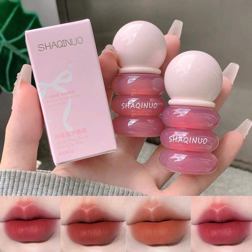 SHAQINUO Lip Mud Glaze Matte Velvet Clay Long-lasting Non-drying Qme