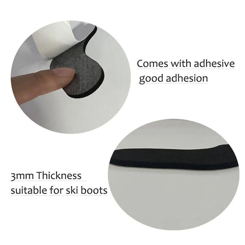 6 Pairs Ski Boot Pads Snowboard Adhesive Foam Pads Ski Boot Ankle Wrap Pads Adhesive Snowboard And Ski Boot Fitting Pads Qme