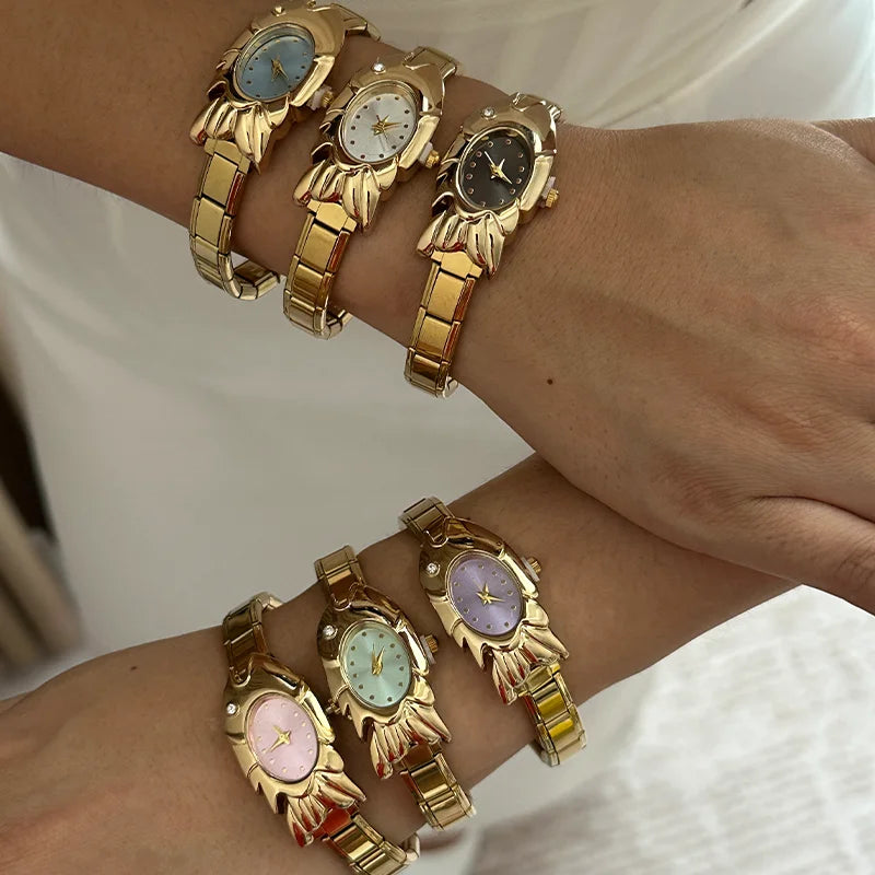 Wholesale Men Women's DIY 9MM Width Italian Elastic Charm Stainless Fish Shape Watch Bracelet Bangle For Birthday Jewelry Gift Qme