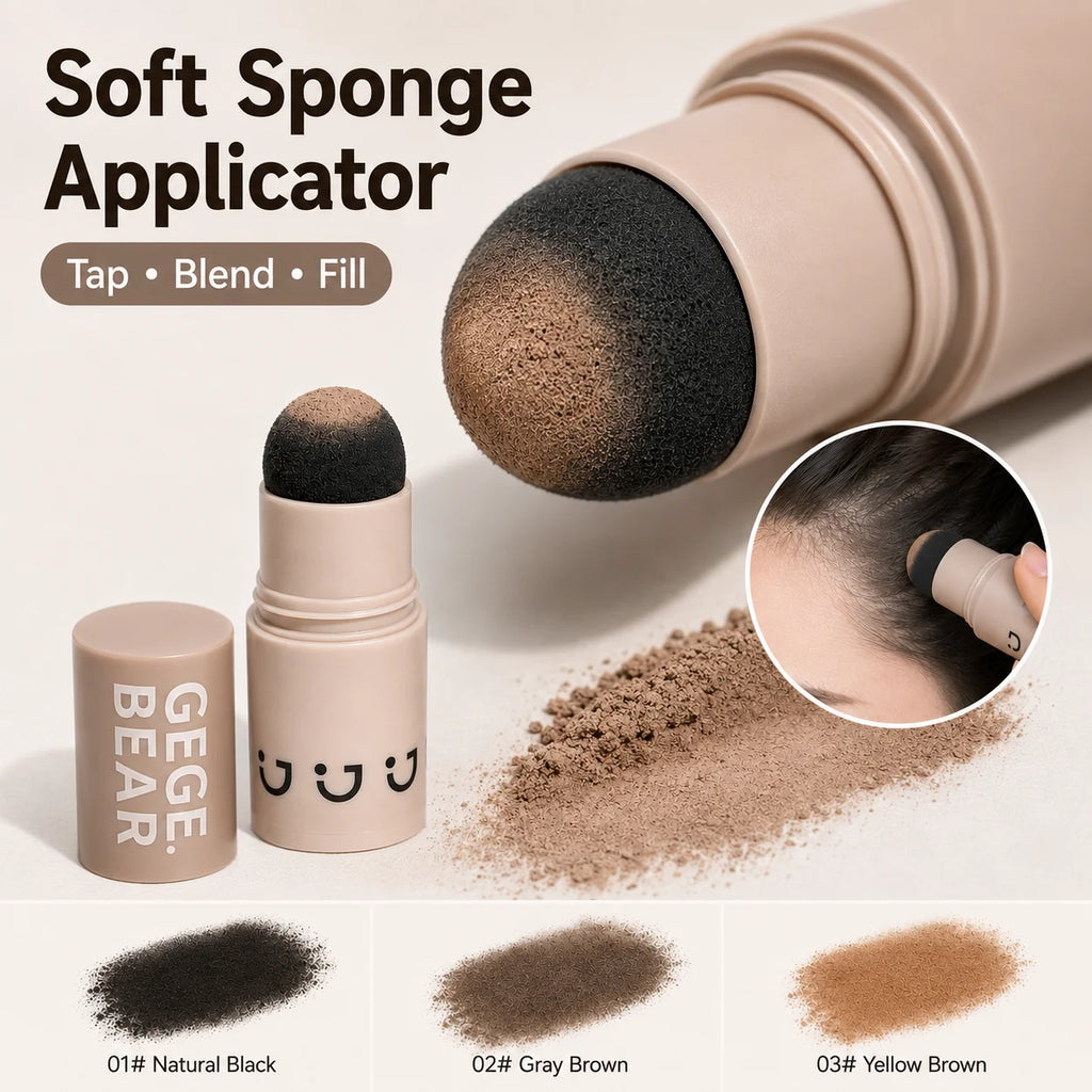 Hairline Shadow Powder Stick Waterproof Root Touch Up Concealer for Gray Roots Thinning Hair Natural Hairline Filler 3 Colors Qme