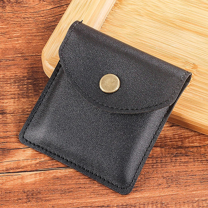 Leather Storage Ash Bag Cigarette Smoking Accessory Mini Pocket Qme Black