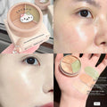Olive Green 3-Color Concealer Palette Full Coverage Dark Circles Fine Lines Redness Cream Matte Brightening Under-Eye Makeup Qme 01