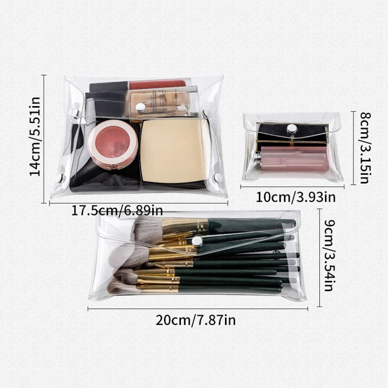 Portable Organizer Stationery Storage Bag Supplies Office Transparent Qme