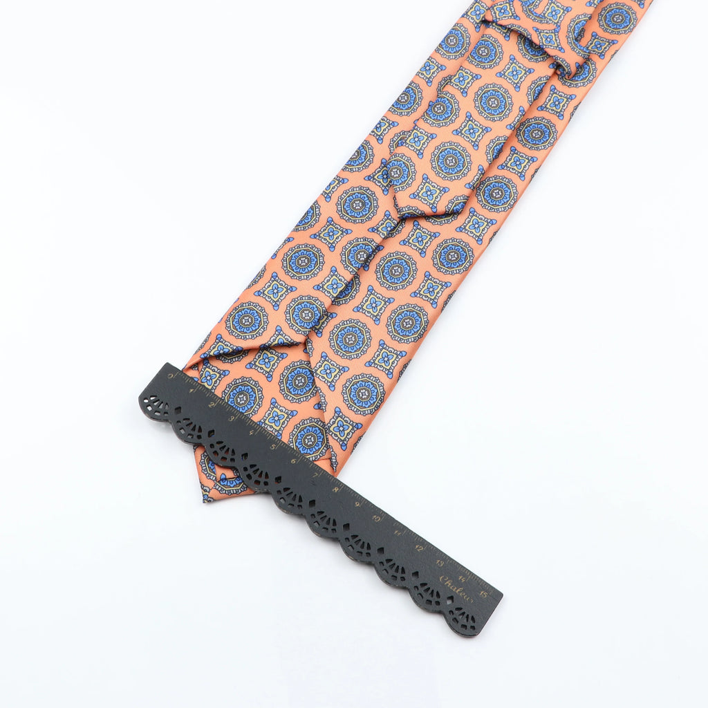 Men's Fashion Silk Tie Soft Novelty Necktie Blue Green Orange Ties Qme