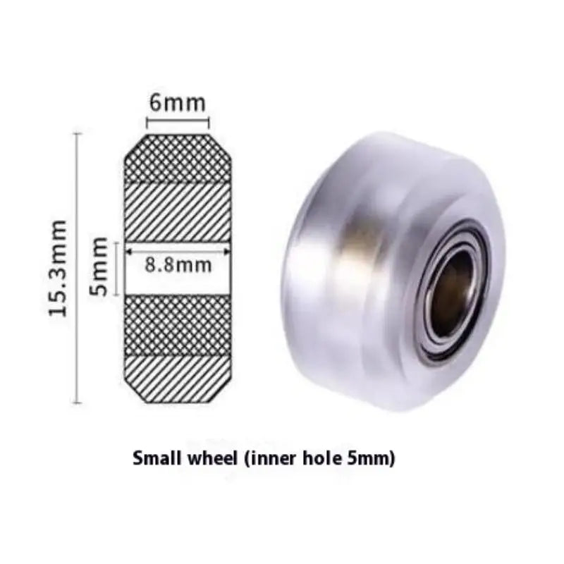 CNC Plastic POM Big Small Wheel Bearing Idler V-slot Aluminum Profile Qme A5