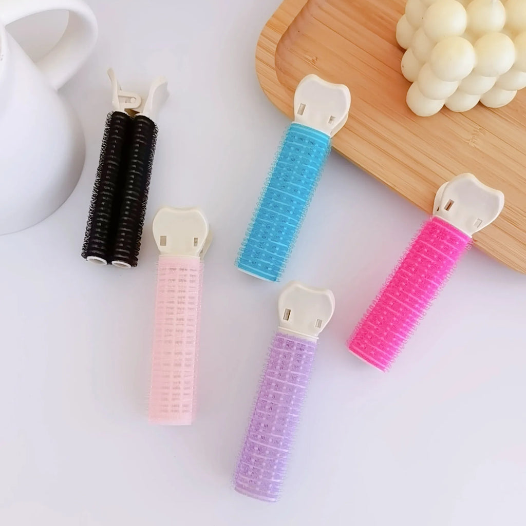 2pcs Hair Root Fluffy Clip Air Bangs Curler Self-adhesive Curling Hair Lazy Curling Tube Hair Styling Tool Hair Curler Hair Pins Qme