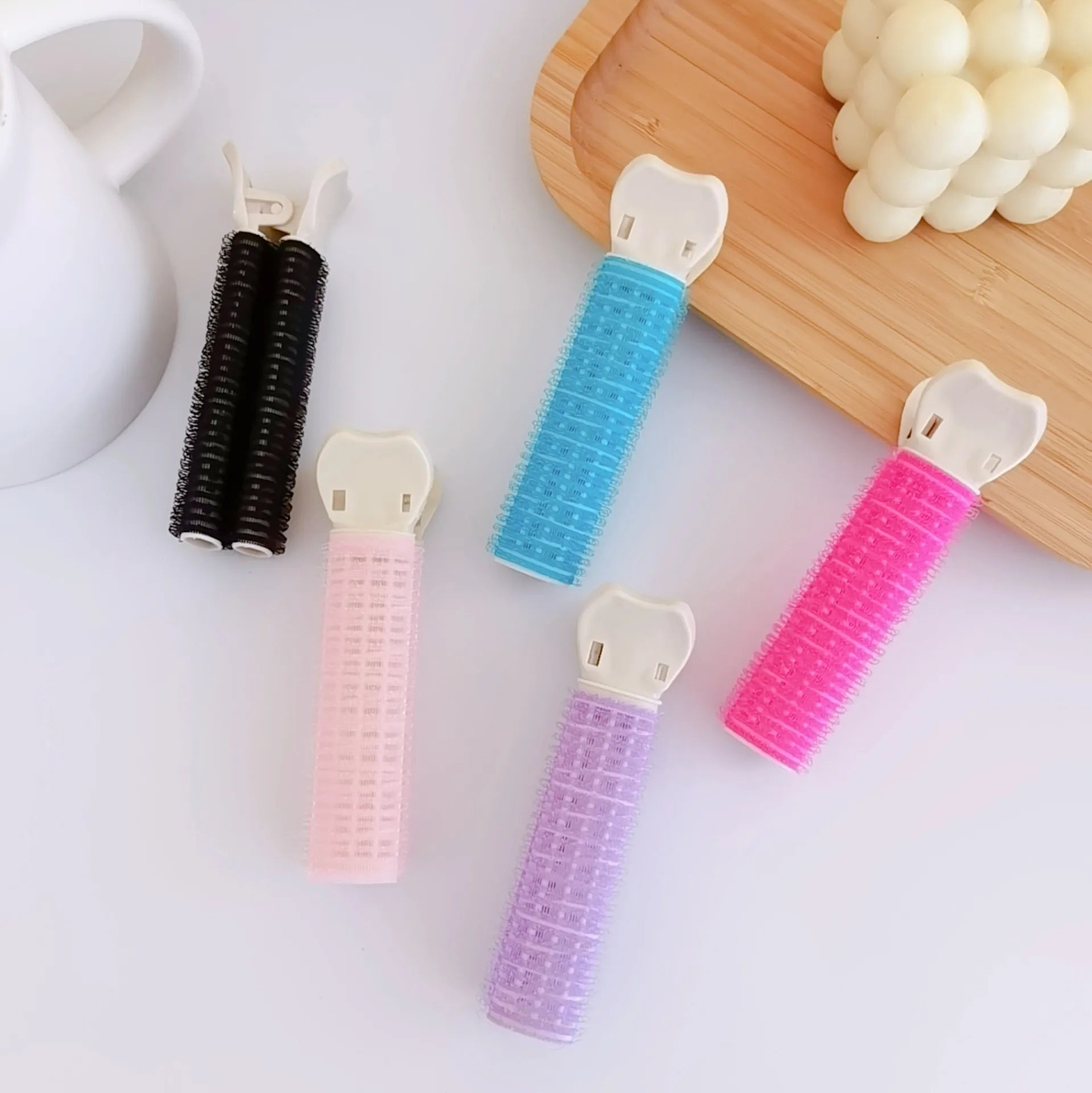 2pcs Hair Root Fluffy Clip Air Bangs Curler Self-adhesive Curling Hair Lazy Curling Tube Hair Styling Tool Hair Curler Hair Pins Qme