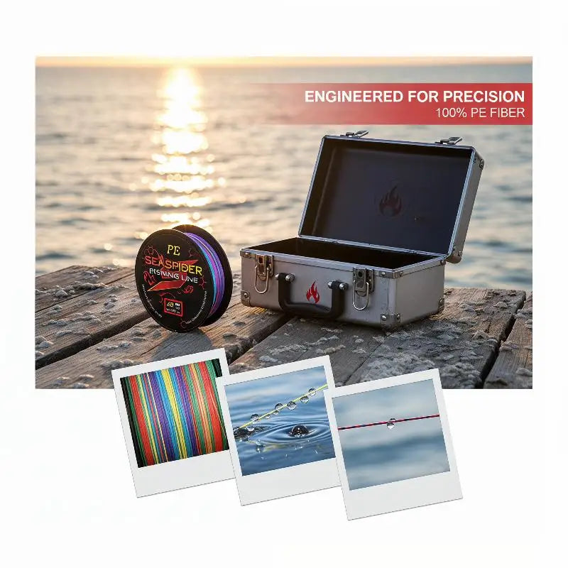8 Strands 100M PE Braided Fishing Line Multifilament Lines Sea Wire Qme