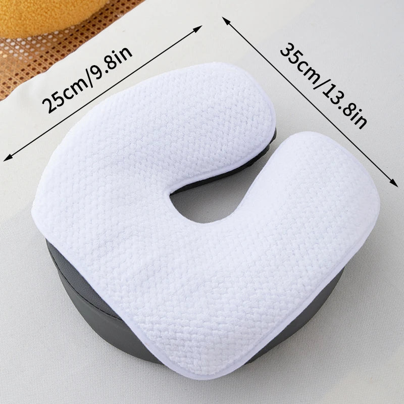 Coral Fleece Head Pad Towels U-shaped Facial Pillow Covers Thickened Qme
