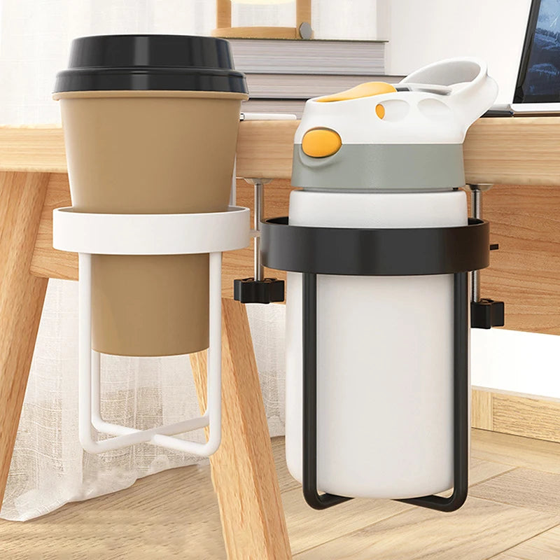Table Storage Rack Desk Cup Holder Shelf Universal Fixed Coffee Mugs Qme