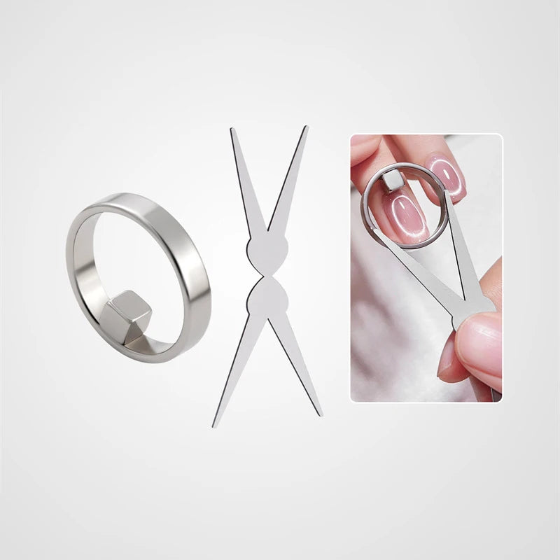 Ring-shaped Cat-eye Nail Magnet Gel Polish French Hollow Cat Eye Qme Set China Mainland