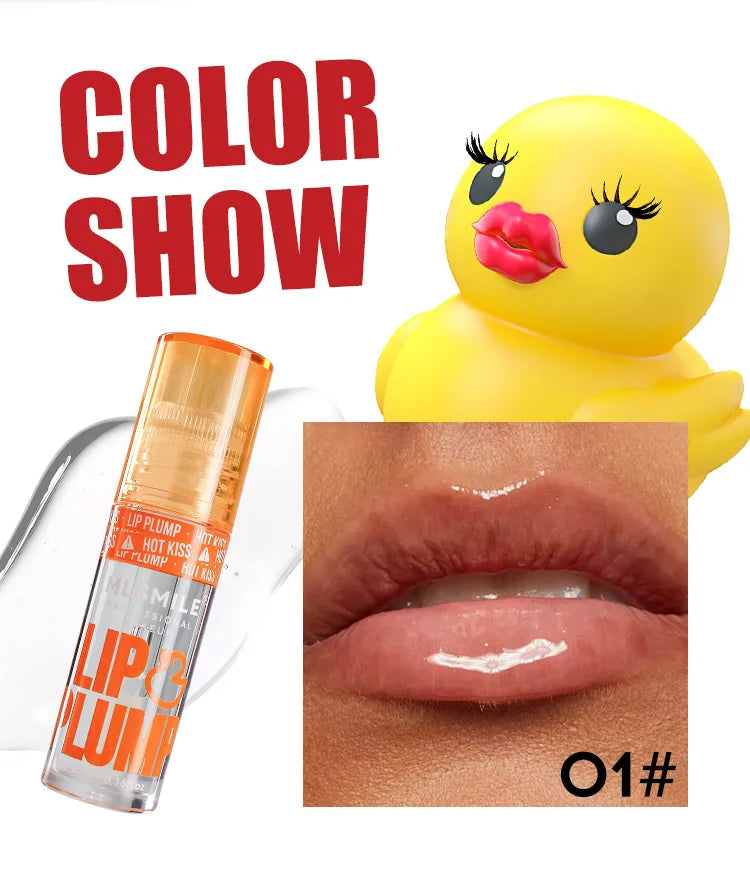 MLSMILE Duck Lip Plump Oil Moisturizing Gloss Mirror Water Nature Qme
