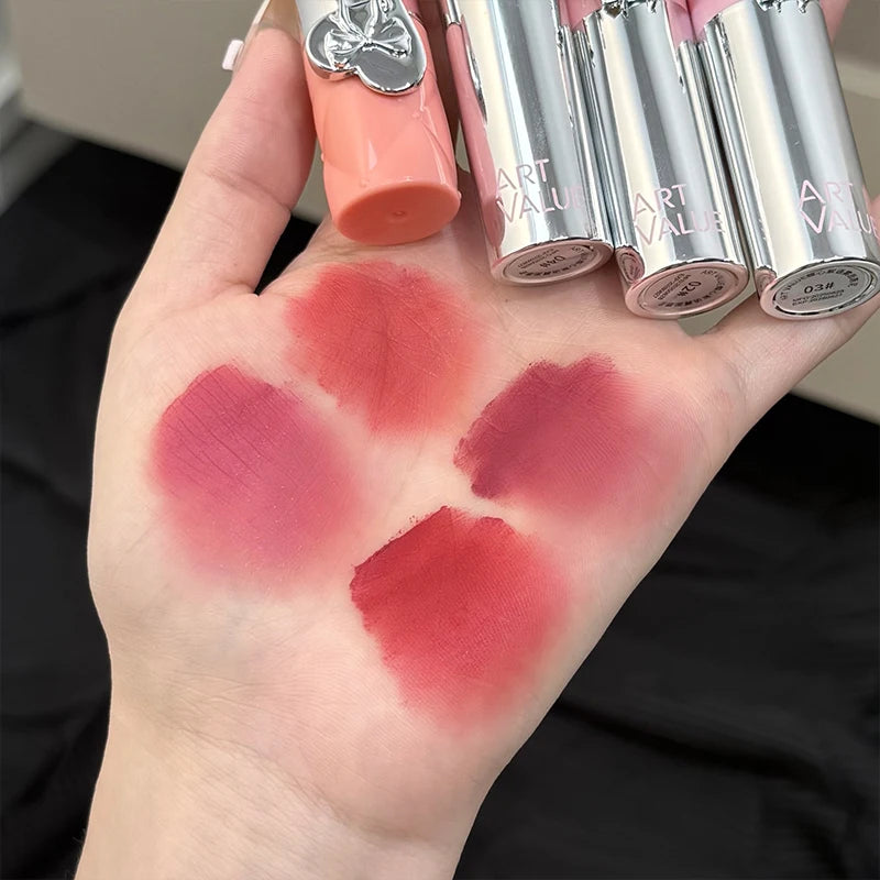 Red Tone Lip Glaze Matte Velvet Lipstick ART VALUE Long-lasting Qme